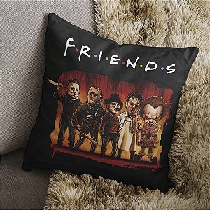 Almofada Friends Halloween Horror Serial Killers Terror Personagens 45x45