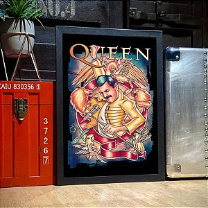 Quadro Freddie Mercury Queen Rock Legends Poster A3