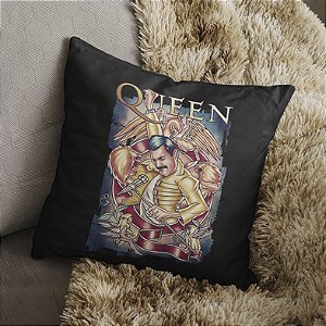 Almofada Freddie Mercury Queen Rock Legends Poster 45x45