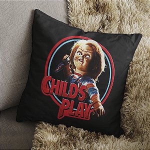 Almofada Child's Play Chucky Faca Brinquedo Assassino Terror 45x45