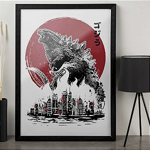 Quadro Monster Attack Godzilla Kaiju A3