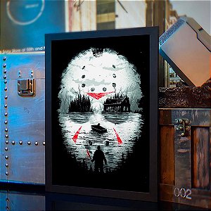 Quadro Jason Voorhees Sexta Feira 13 Terror Horror Friday the 13th Máscara Hóquei A3