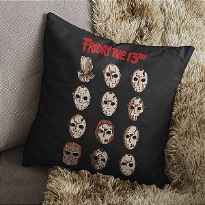 Almofada Jason Voorhees Friday The 13th Sexta Feira 13 Terror Horror Serial Killer Máscaras 45x45
