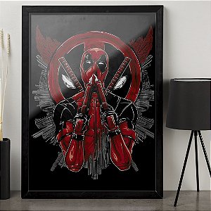 Quadro Deadpool Arma Marvel Comics A3