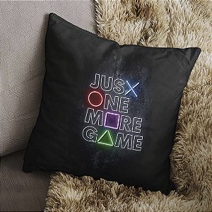 Almofada Just One More Game Controle Playstation 45x45