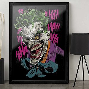 Quadro Joker Coringa Palhaço DC Comics Ha Ha Ha Supervilão Gotham City A3