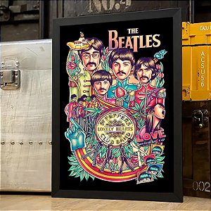 Quadro Legends The Beatles Peppers Lonely Hearts Club Band Love A3