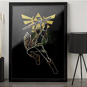 Quadro Link Legend Of Zelda Colors Nintendo A3
