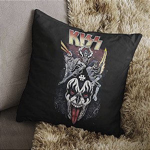 Almofada Kiss Rock And Roll Band Poster 45x45