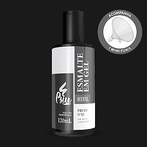 Psiu - Refil Esmalte em Gel Led/UV 02 Preto 120ml