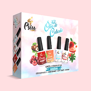 Psiu - Kit Óleo de Cutícula 4 Itens 10ml