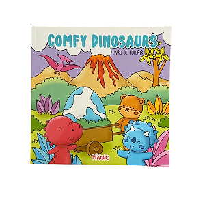 Livro de Colorir - Comfy Dinosaurs