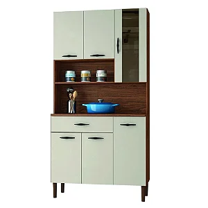 Armário de Cozinha Completa Golden Nogueira / Off White