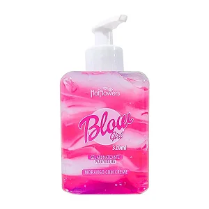 Blow Girl Morango com Creme HotFlowers  - Gel Hidratante 320ml