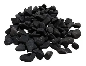 Pedra Preta Seixo Rolada P/ Vasos Jardins Decoração 2 Kg N°1
