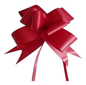 Kit Com 50 Laço Mágico Abre Fácil 16mm 39cm Vermelho