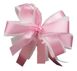 Laço Artesanal Rosa Unitário Enfeite Decoração Presente