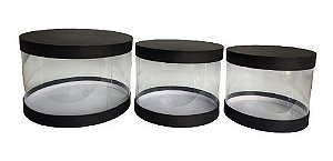 Caixa Box Transparente De Acetato Kit C/3 Uni
