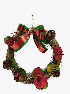 Guirlanda Para Natal De Capim Enfeite Natalino