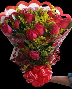 Buquê de Rosas Vermelhas - 12 Rosas