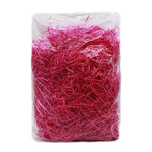 Palha Decorativa Colorida P/ Cestas Presentes Enfeite Rosa 120 gramas
