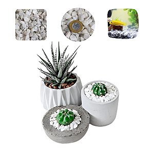 Pedra Branca De Jardim Seixo Dolomita Nº0 Decoração De Jardim E Vasos, Garden