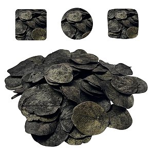 Folha Moeda  Preta Seca Natural - 100 Folhas