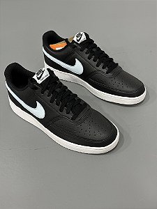 Tênis Nike Court Vision Low preto + azul claro
