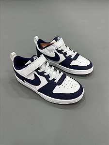 Tênis Nike Court Borough Low Infantil Azul/Branco