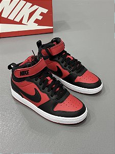 Tênis Nike Court Borough Mid preto/vermelho