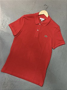 Polo Lacoste Slim Fit vermelha