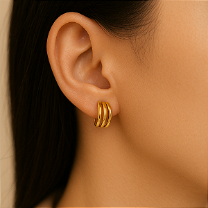 Brinco Mini Argola - Banhado a Ouro 18k