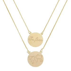 Escapulário Be Free - Banhado a Ouro 18k