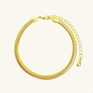 Pulseira Rabo de Rato - Banhada a Ouro 18k