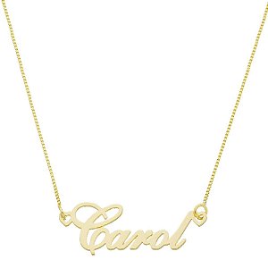 Colar Veneziana com Nome Personalizado - Banhado a Ouro 18k