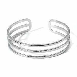 Bracelete 3 Fios – Banhado a Ródio Branco