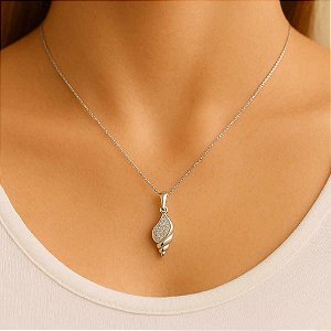 Colar Concha Cravejada