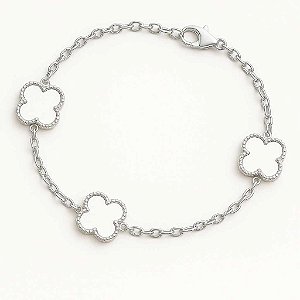 Pulseira Trevo Branco