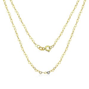 Corrente Elo Coração 45cm