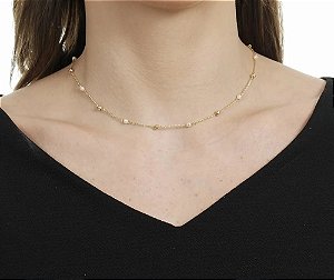 Chocker Mini Pérolas e Bolinhas