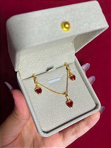Conjunto de Coração Vermelho