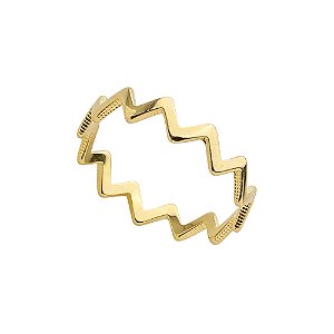 Anel Zigzag - Banhado a Ouro 18K