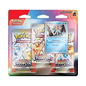 Pokémon TCG Blister Triplo Evoluções Prismáticas - Glaceon