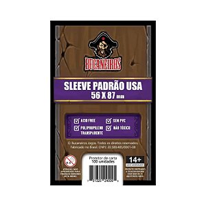 Sleeves Saquinhos Protetores Padrão USA 56x87mm 100un