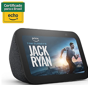 Echo Show 5 (Geração Amazon mais recente) / Smart display com Alexa, graves 2x mais potentes e som mais nítido / Cor Branca e Preto