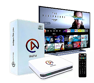 Lançamento Tv Box Uni V10 Versao 2026 Original Cor Branco Branco Padrão -Séries e Filmes 4K Vitalício