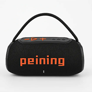 Original Caixa de Som Bluetooth Sem Fio Led Rgb, Ipx6, Pei-238bt, Graves Poderosos Preto 20w/Resistente à Água