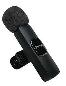 Microfone de Lapela Peining Sem Fio Compatível Tipo C e iPhone Direct Áudio Profissional Portátil PEI-MKF06