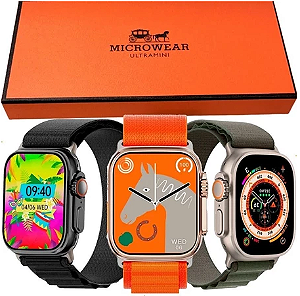 Relógio Smartwatch W69 Ultra Mini 45MM Microwear Tela de 1.95 HD Android/Ios Nfc Original