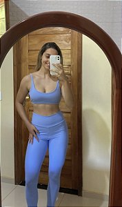 Conjunto de legging azul, TAM U